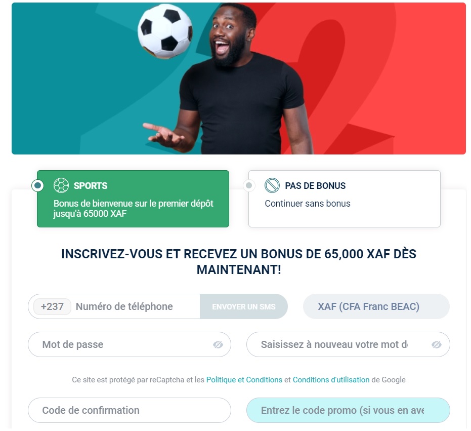 22bet inscription