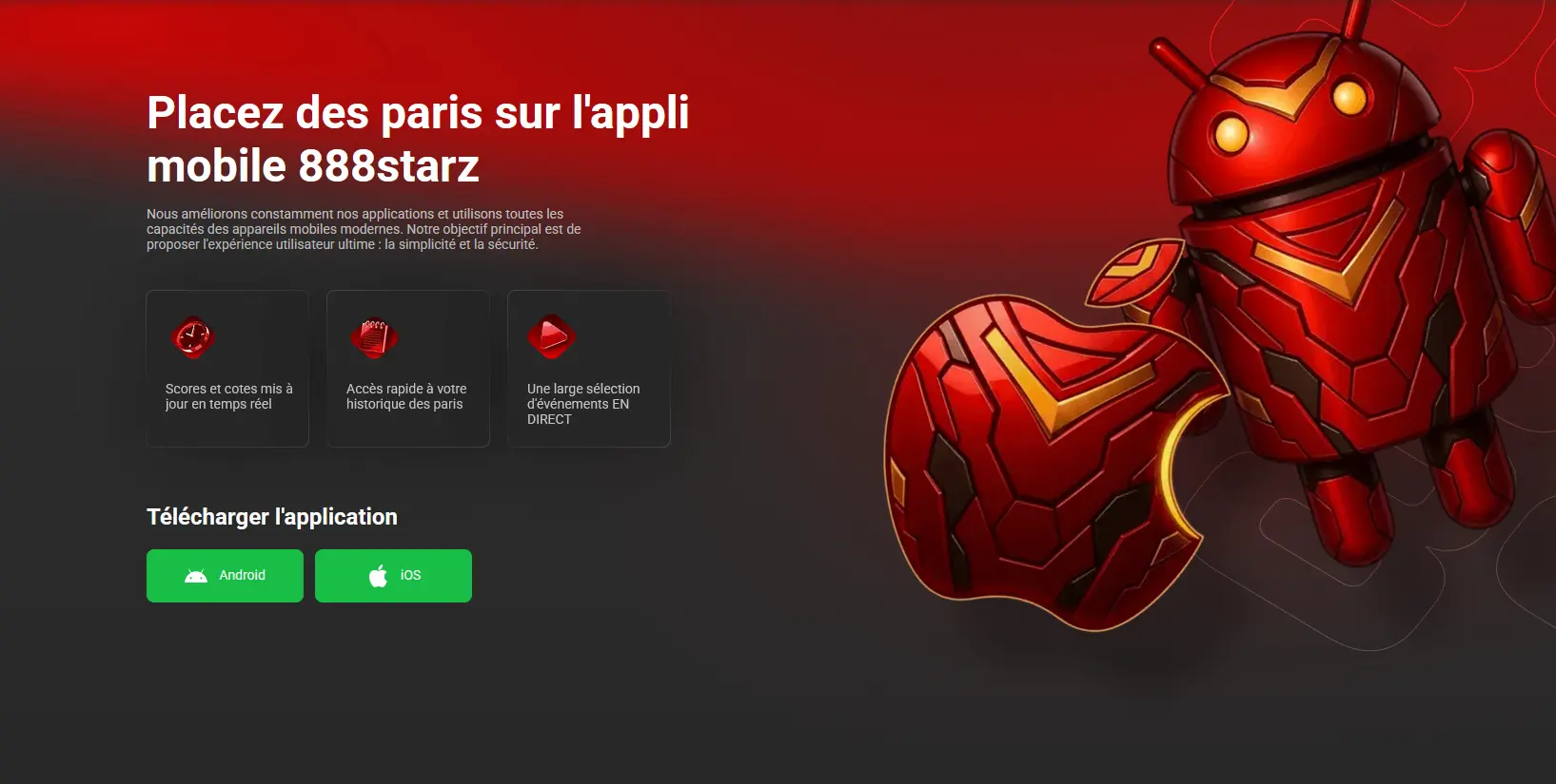Application 888Starz : paris esport et paiements en cryptomonnaie sur Android et iPhone