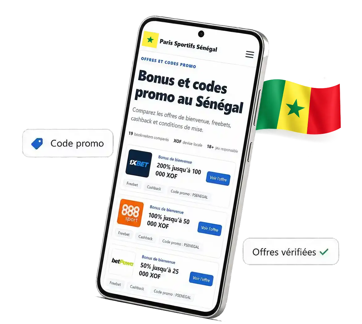 Meilleurs bonus paris sportifs au Sénégal