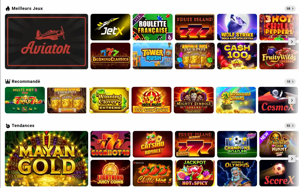 Casino Sunubet : machines à sous, Aviator et jeux virtuels au Sénégal